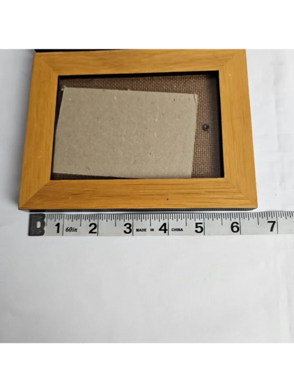 Picture Frame Wood Hinged Double Holds Two 3x5 Photos Folding Display